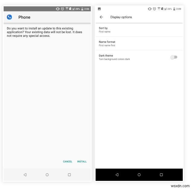 Cách bật Chế độ tối trong ứng dụng Google Phone