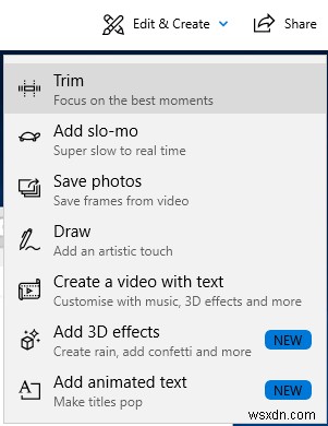 Cách sử dụng ứng dụng Microsoft Photos để chỉnh sửa video