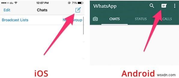 WhatsApp dành cho Android và iOS:So sánh nhanh