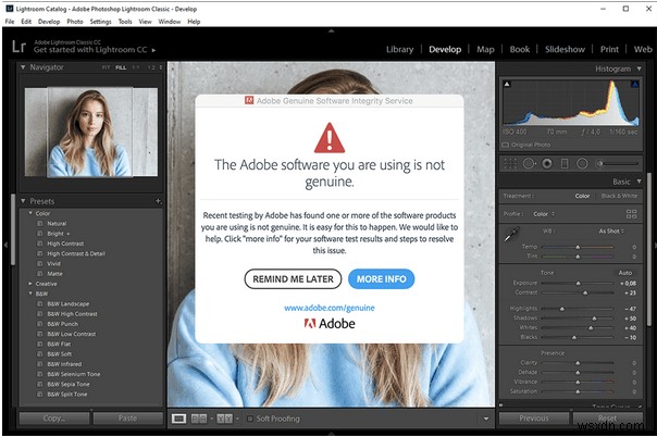 Dịch vụ toàn vẹn phần mềm chính hãng của Adobe:Khắc phục sự cố cho Windows và Mac