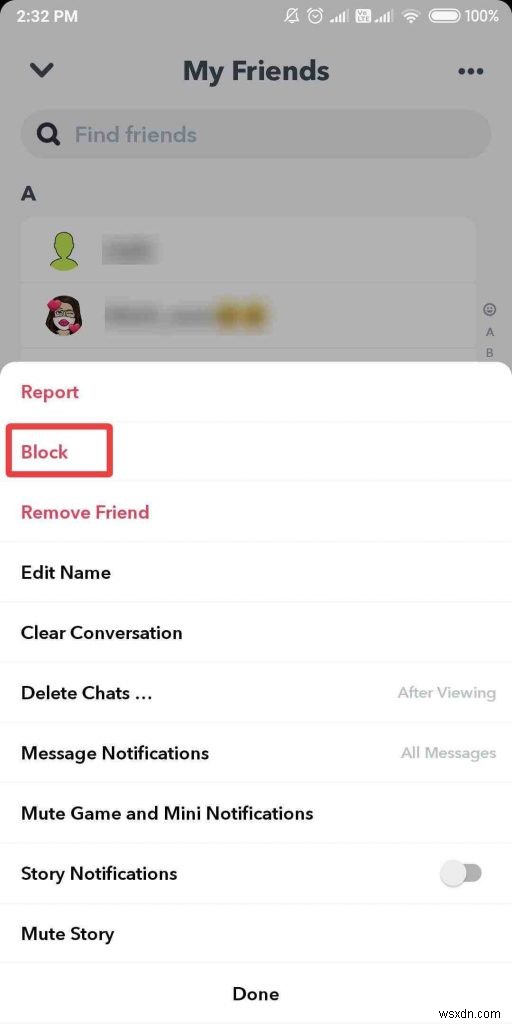 Cách xóa hoặc chặn ai đó trên Snapchat mà họ không biết