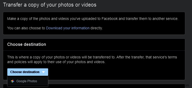 Cách chuyển ảnh và video trên Facebook sang Google Photos?