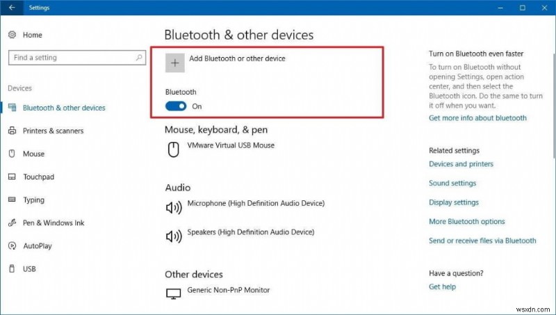 Cách sử dụng Bluetooth trên Windows 10
