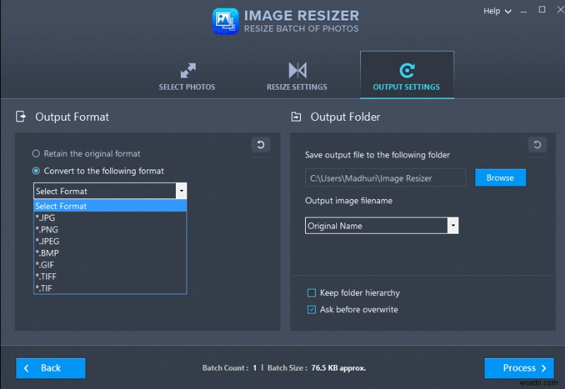 Cách chuyển đổi JPG sang PNG bằng Image Resizer trong PC Windows 10?