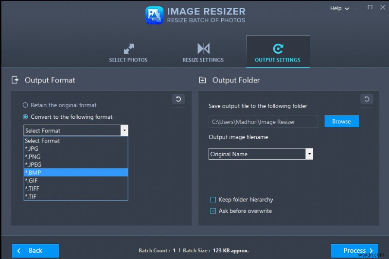 Cách chuyển đổi JPG sang PNG bằng Image Resizer trong PC Windows 10?