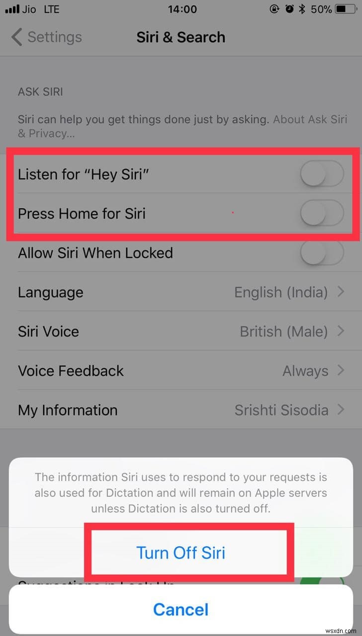 Cách tắt Siri trên iPhone của bạn