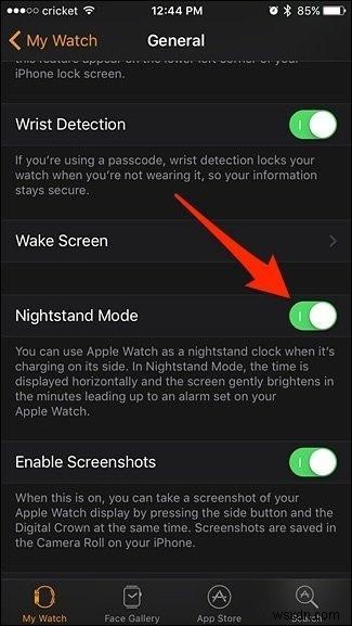 Cách sử dụng chế độ Night Stand của Apple Watch