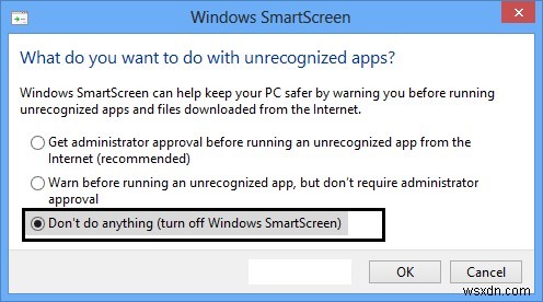 Cách tắt Bộ lọc SmartScreen trong Windows 10 hoặc 8?