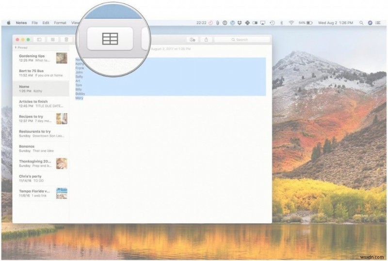 Biết tất cả về các tính năng mới của ghi chú trong Mac OS High Sierra