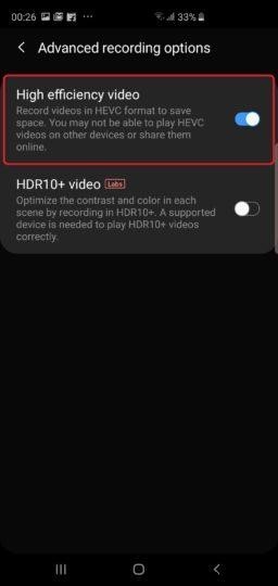 Galaxy S10:Cách lưu ảnh và video với ít dung lượng lưu trữ hơn