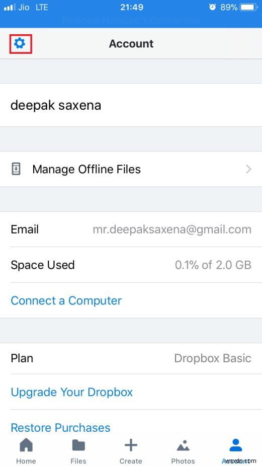 Cách đặt mật mã cho ứng dụng Dropbox trên iPhone