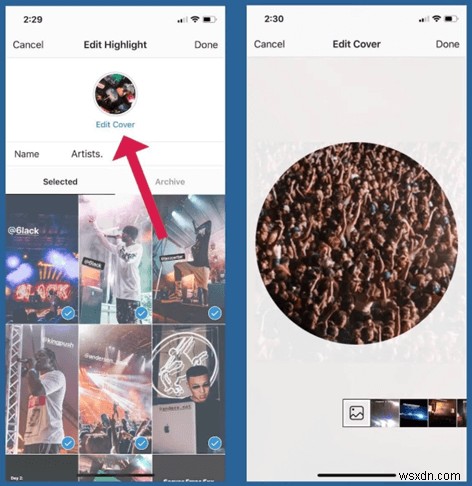 Cách tạo và thêm bìa nổi bật câu chuyện Instagram tùy chỉnh