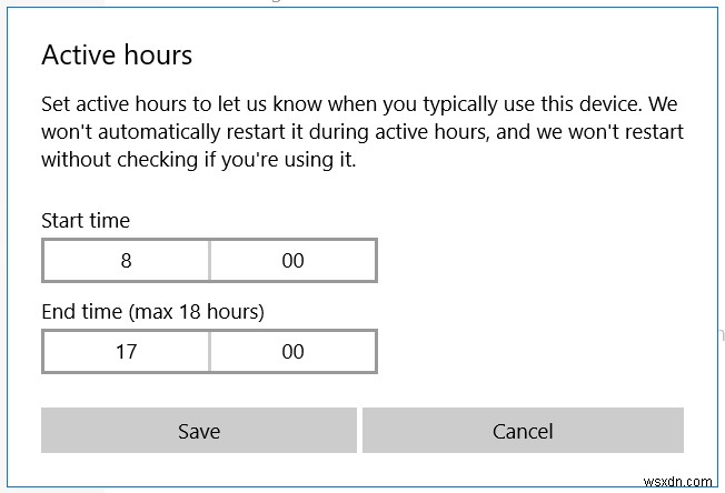 Các bước để định cấu hình số giờ hoạt động trong Windows 10
