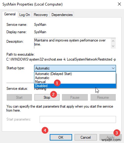 Khắc phục – Service Host SysMain Mức sử dụng đĩa cao trong Windows 10