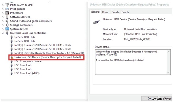 {ĐÃ KHẮC PHỤC}:Lỗi USB Device_Descriptor_Failure trong Windows 10