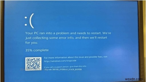 KHẮC PHỤC:Sự cố bộ đệm ngăn xếp tràn trình điều khiển trên Windows 10