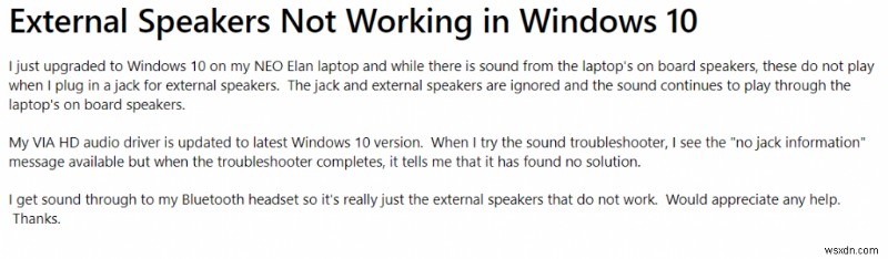[GIẢI QUYẾT] Loa ngoài không hoạt động trên PC và máy tính xách tay Windows 10
