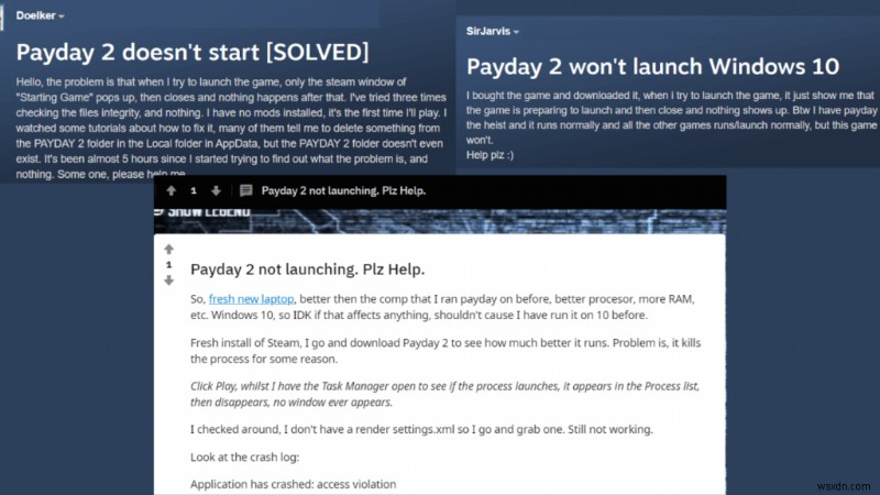 PayDay 2 không ra mắt vào năm 2022 trên PC chạy Windows 10:Làm cách nào để khắc phục sự cố này