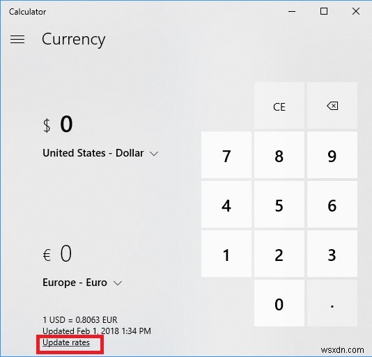 Cách sử dụng Công cụ chuyển đổi tiền tệ trong Windows 10?