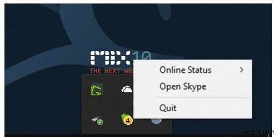 Các bước xóa Skype khỏi khay hệ thống trên Windows 10