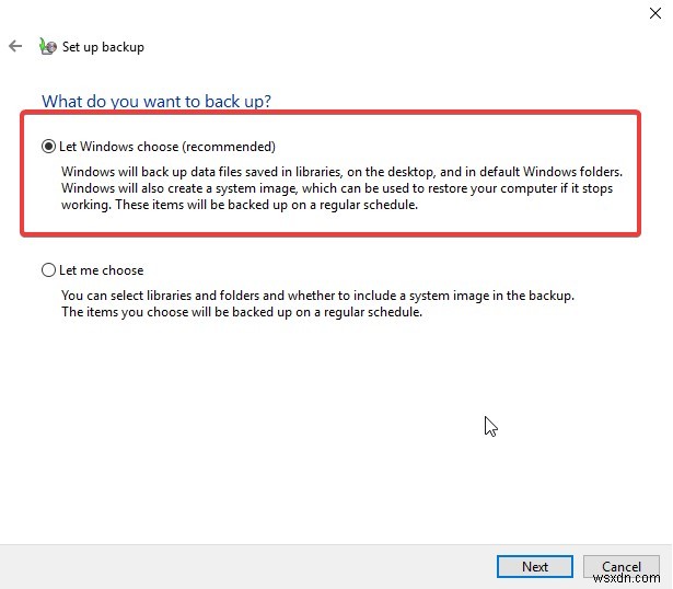 Sao lưu tự động:Cách sao lưu PC Windows 10