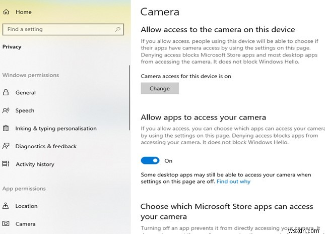 Cách khắc phục mã lỗi  Không có máy ảnh nào được đính kèm  0xa00f4244 trong Windows 10?