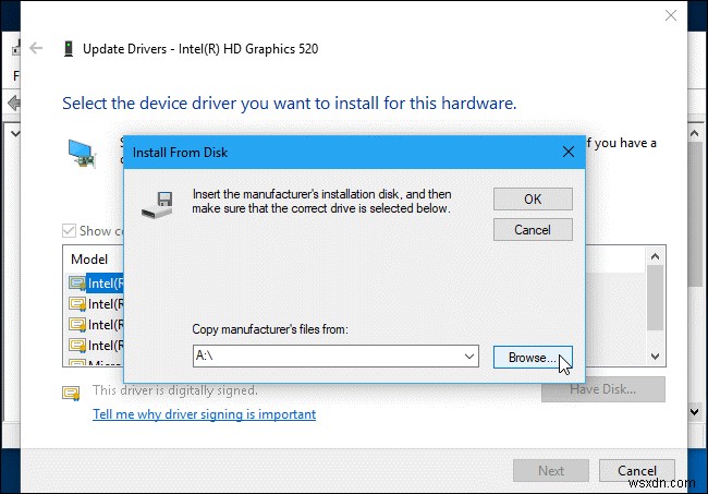 Khắc phục lỗi  Trình điều khiển đang được cài đặt không được xác thực cho máy tính này  trên Windows 10 theo cách thủ công