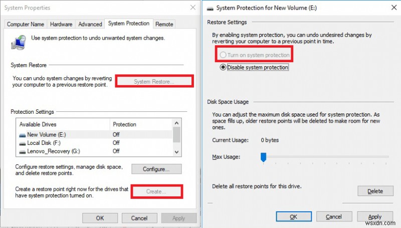 Cách khắc phục sự cố màu xám khi khôi phục hệ thống trong Windows 10?