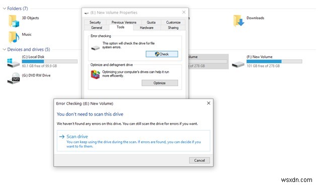 Cách khắc phục sự cố kẹt ổ đĩa khi quét và sửa chữa trên Windows 10?
