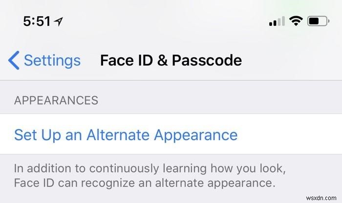 Làm cách nào để thiết lập khuôn mặt thay thế bằng Face ID?