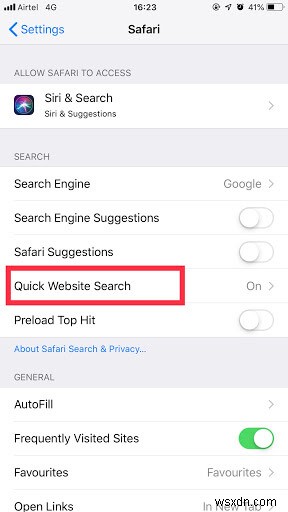 Cách Tắt Tìm kiếm Nhanh trên iPhone hoặc Mac