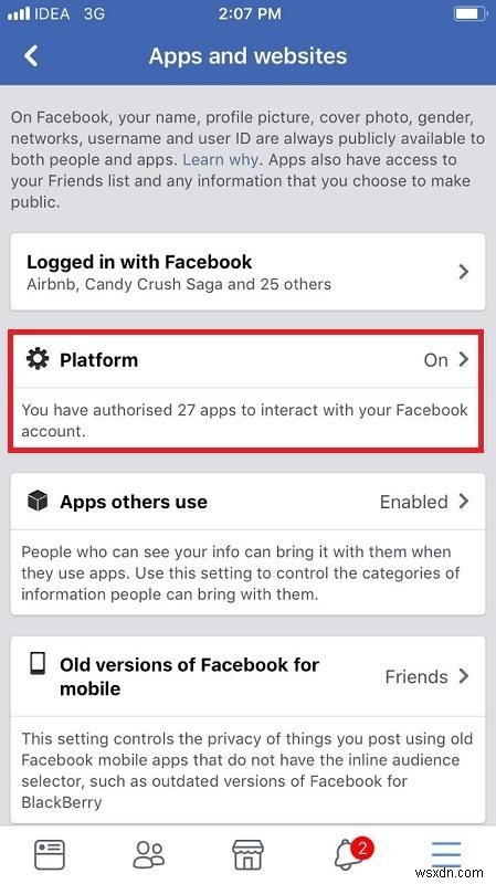 Ngăn ứng dụng bên thứ ba sử dụng dữ liệu Facebook của bạn trên iPhone