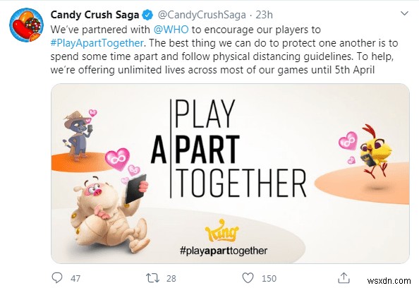 Chơi Candy Crush Saga miễn phí với số mạng không giới hạn suốt tuần này