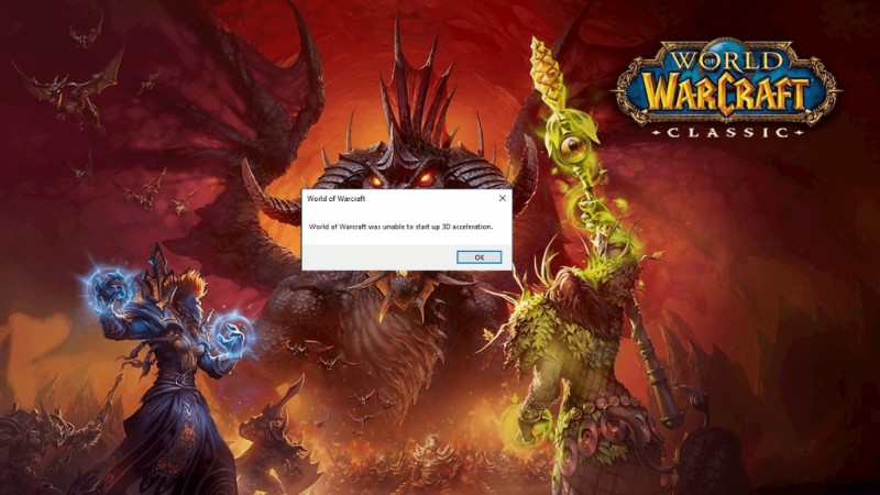 World of Warcraft Không thể Khởi động Lỗi Tăng tốc 3D [ĐÃ KHẮC PHỤC]