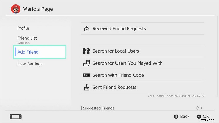 Cách thêm bạn bè trên Nintendo Switch