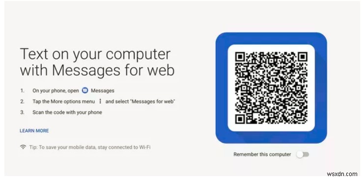 Bắt đầu với Android Messages dành cho web