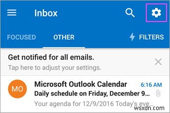 Cách thiết lập email trong ứng dụng Outlook dành cho Android