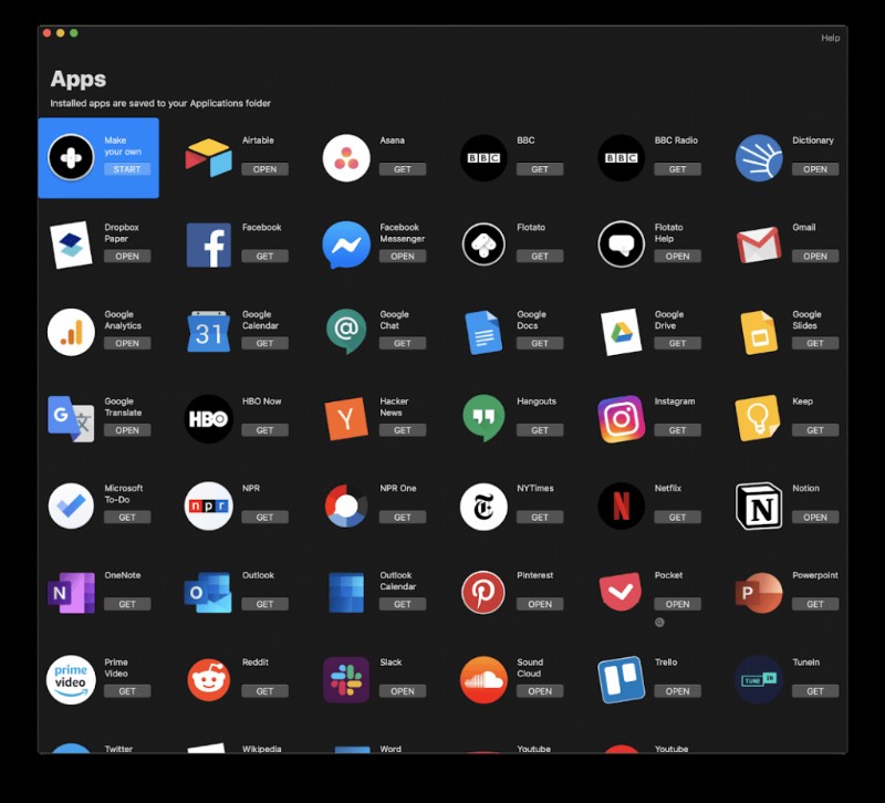 Flotato:Tải ứng dụng web trên máy Mac của bạn