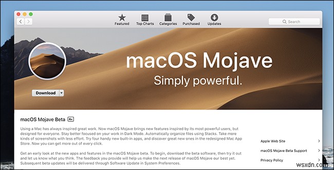 Cách sử dụng MacOS Mojave Beta ngay lập tức