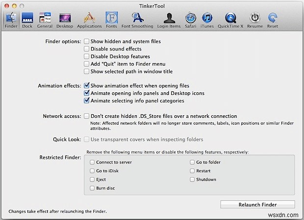 Tinh chỉnh máy Mac của bạn mà không cần sử dụng Terminal