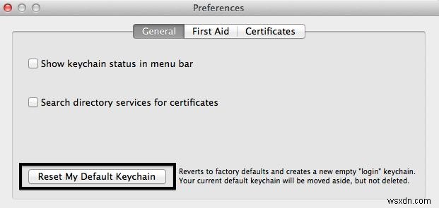 Cách đặt lại mật khẩu chuỗi khóa trên máy Mac