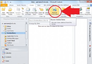 Cách Outlook cho phép bạn khôi phục các mục vô tình bị xóa khỏi email