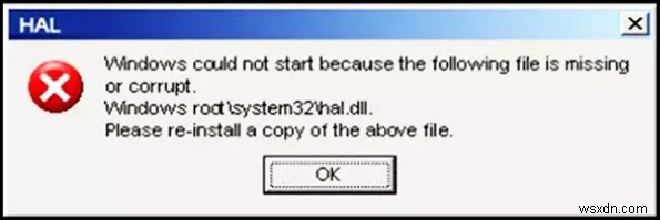 Cách khắc phục lỗi System32 Hal.dll trên Windows