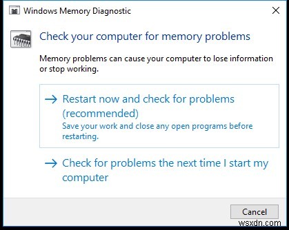 Cách kiểm tra hiệu suất RAM bằng Công cụ chẩn đoán bộ nhớ của Windows