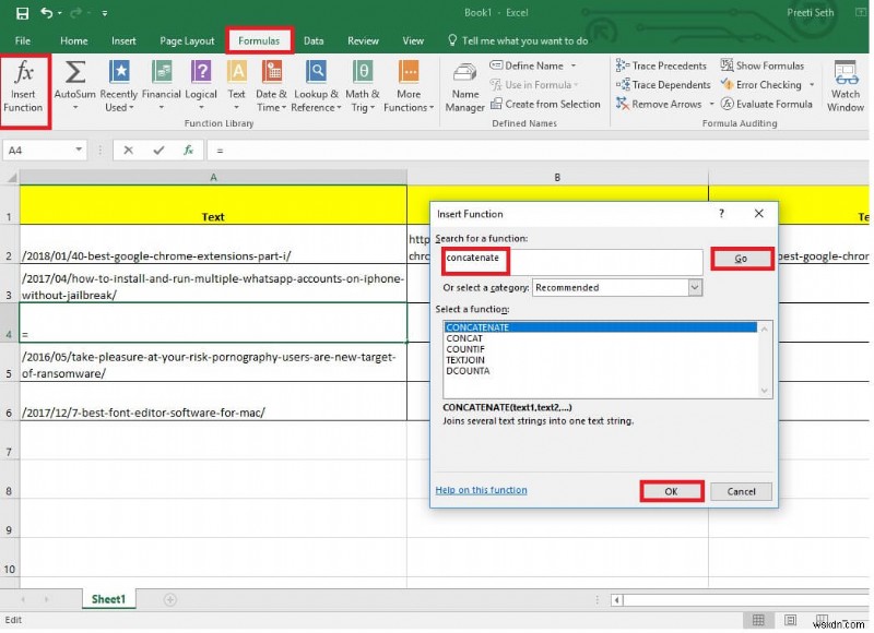 Một cách dễ dàng để thêm tiền tố vào tất cả các ô trong Excel