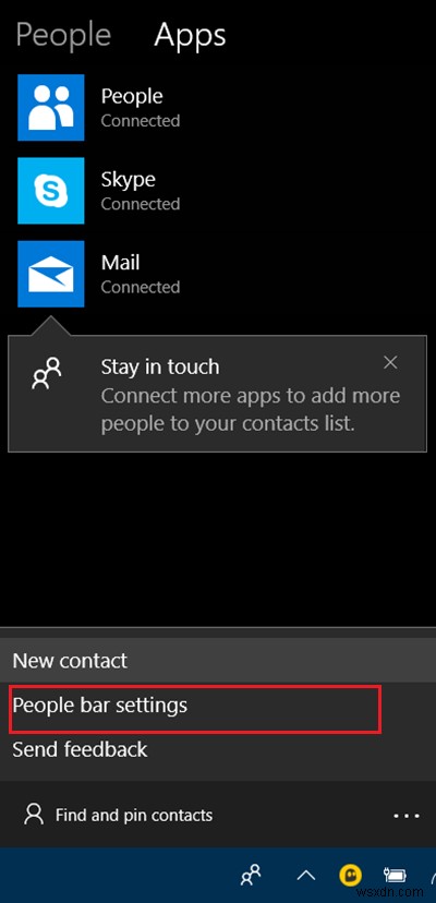Cách sử dụng People Bar trong Windows 10