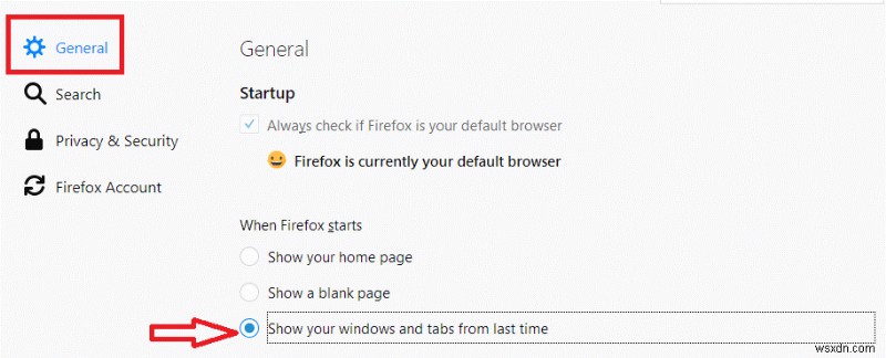 Cách khôi phục phiên cuối cùng trong Microsoft Edge Chrome, Firefox, Internet Explorer