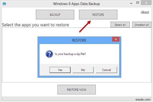 Cách sao lưu và khôi phục dữ liệu ứng dụng trong Windows 8?