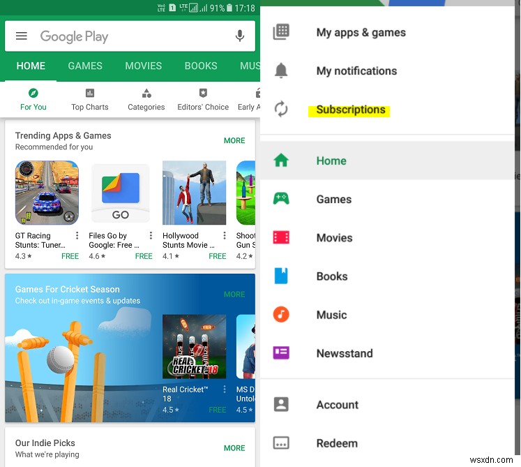 Cách hủy đăng ký trên Cửa hàng Google Play