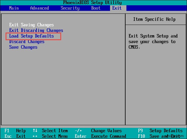 Cách Đặt lại Cài đặt Bios